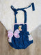 Bowtism Baby Girl Bunny Romper with Matching Bow - Bowtism